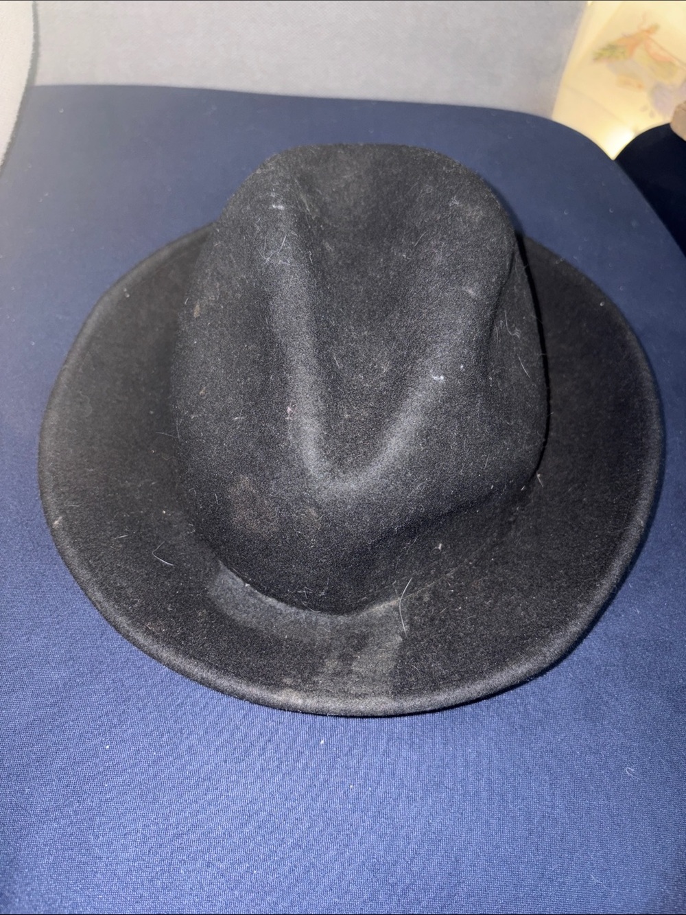 Stacy Adams Black Wool Fedora Hat